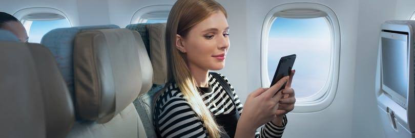 エミレーツ航空　無料Wi-Fiで機内でも常時接続